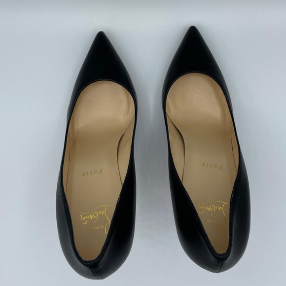 Christian Louboutin Pigalle 100 Nappa Shiny Black Heels Sz 40 - Picture 7 of 16
